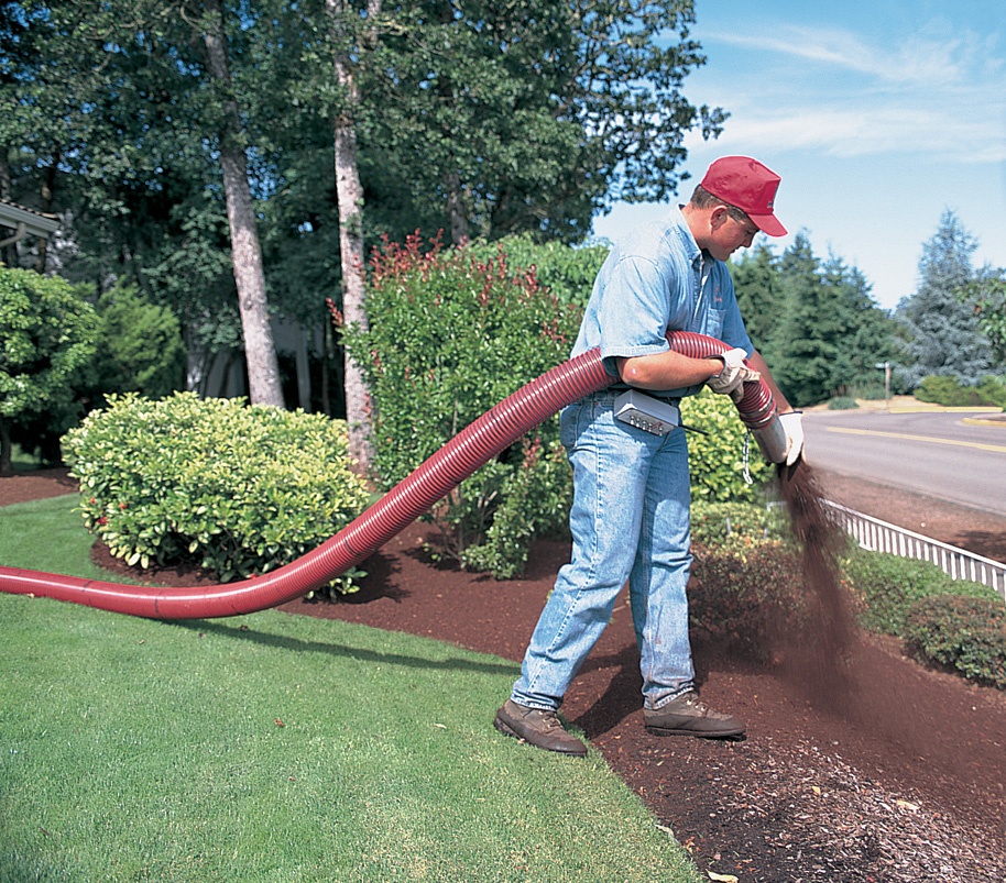 Blower Truck Service for Blown-in Mulch from Ground Solutions